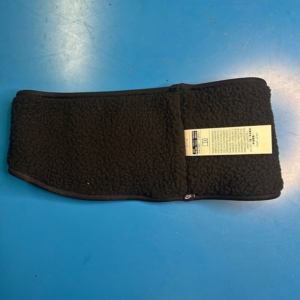 Nike Club Fleece Headband Black Light Grey Heather Winter Sports One Size - Picture 5 of 5